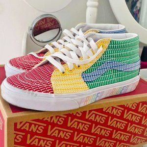 VANS Rainbow Multi/True White Sk8-Mid Top Pride LGBTQ M 6.5 W 8 shoes sneakers